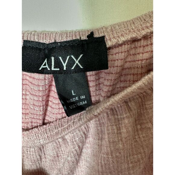 Alyx Women's Stretchy Dusty Rose Blouse Flutter Sleeves, Size L - Picture 2 of 4